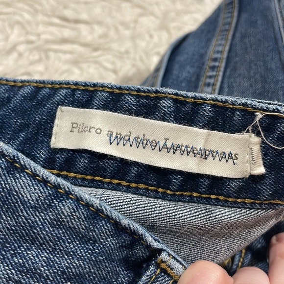 Anthropologie Pilcro & the Letterpress Two Tone Flare Raw Hem Jeans - Picture 3 of 13